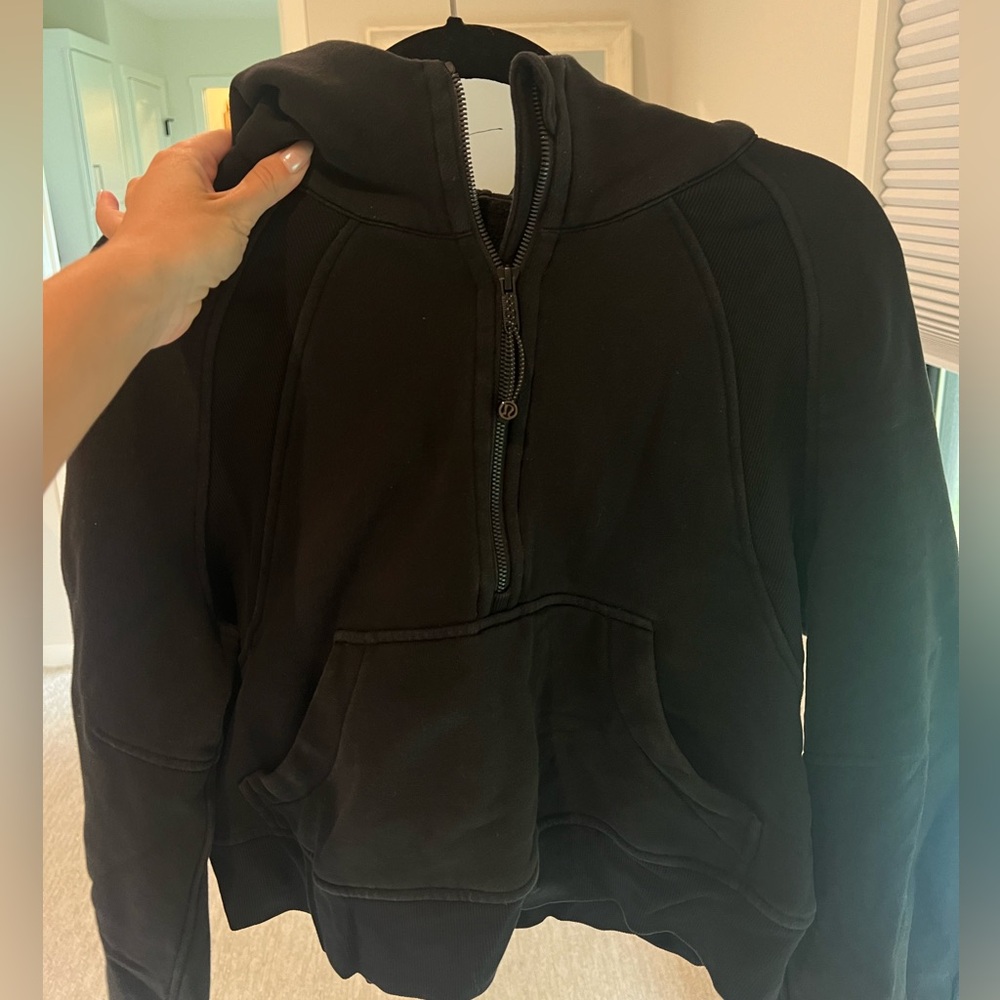 scuba oversized half zip hoodie